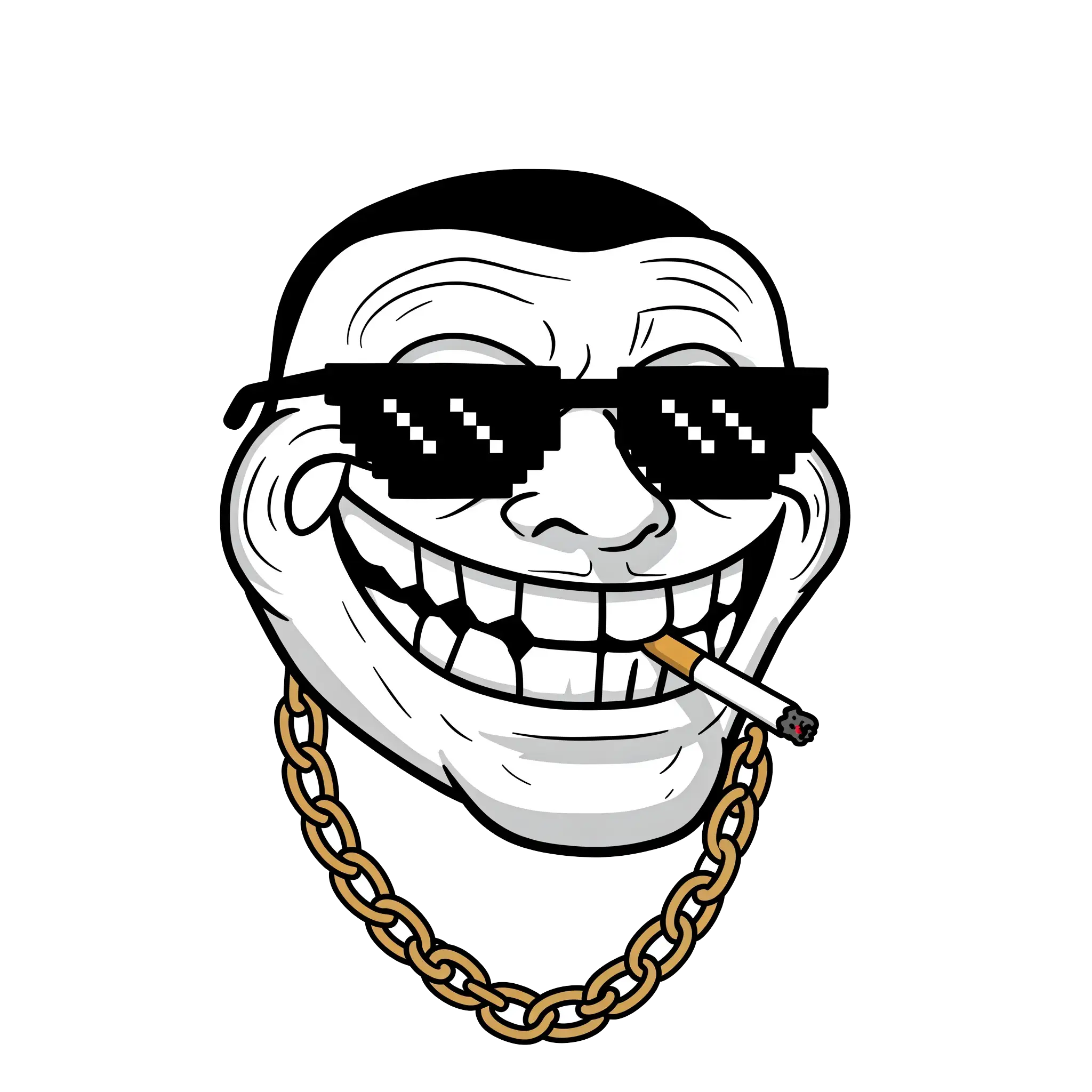 troll face download png, troll face png