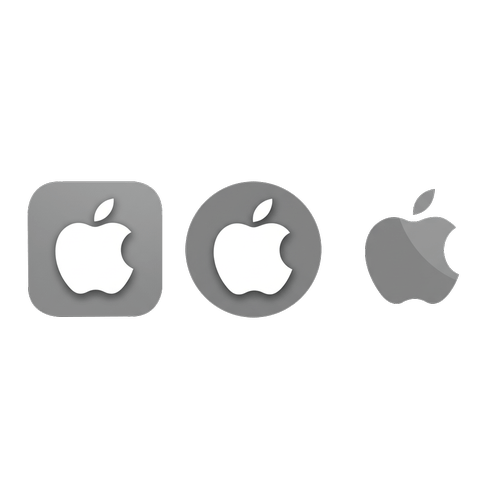 descarga gratuita logo apple png, fondo transparente incluido